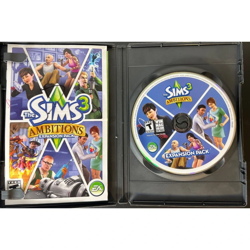 The Sims 3 PC Game‎ 2009 plus The Sims 3 2010 Ambitions Expansion Pack Complete
